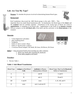 “Whodunnit” Blood Typing Lab