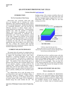 Quantum Dot Photovolatic Cells