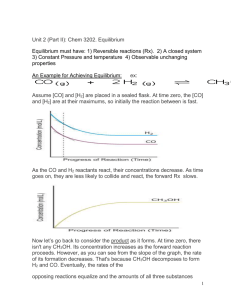 Calculating Equilibrium Concentrations from Percent Reaction