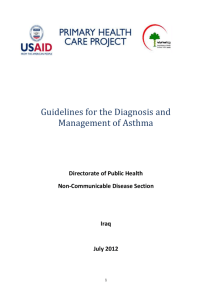 NCD Asthma Guidelines - Primary Health Care Iraq