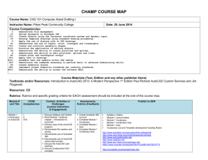 Course map identifying competency per module