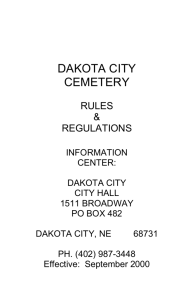 Cemetery Policy - Dakota City, Nebraska