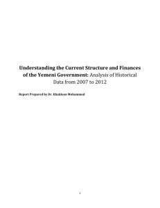 World Bank (2010), Yemen`s Central Financing Agency Report.