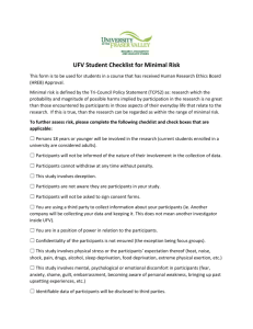 Student Research Ethics Checklist