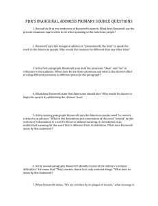 FDR`S INAUGURAL ADDRESS PRIMARY SOURCE QUESTIONS 1