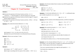Chapter 12 : Usual Functions