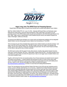 Aegis Living Joins The DRIVE Event As Presenting Sponsor