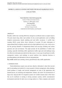 Mobile Laser Scanning Method for Road Markings Data Collection