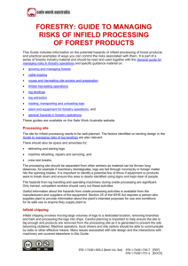 Guide to managing risks of infield processing of forest products