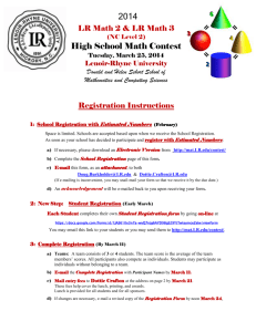 Mathematics Contest Registration - Lenoir