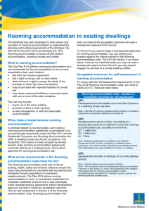 What is rooming accommodation?