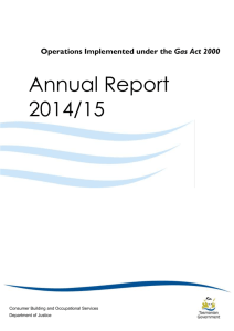 Gas Act - Annual Report 2015