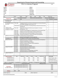 rogram planning sheet - St. John`s University