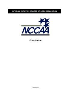 Constitution - National Christian College Athletic Association