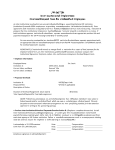 UW-SYSTEM Inter-Institutional Employment Overload Request Form