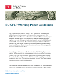 BU CFLP Working Paper Guidelines