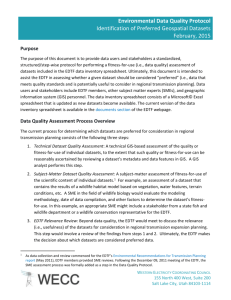 WECC Environmental Data Quality Protocol