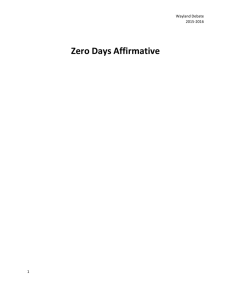 Zero Days Affirmative