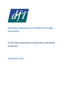 01 Oct 2014 Presentation by Disability Federation of Ireland