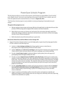 What are your objectives for the PowerSave Schools Program?