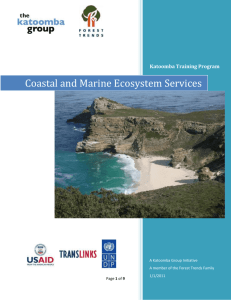 Introduction to coastal and marine ecosystem
