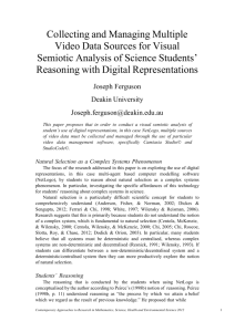 Video Data Sources for Visual Semiotic Analysis of Science