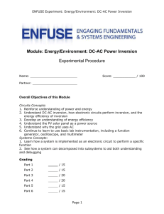 ENFUSE M DC-AC Inversion Experimental Procedue