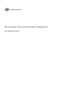 Australian Government Guide to Deregulation
