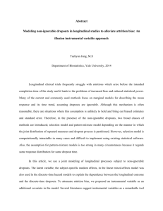 Abstract Modeling non-ignorable dropouts in longitudinal studies to