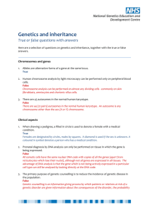Genetics and inheritance quiz questions (answers)