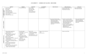Cleaning Schedule, amended