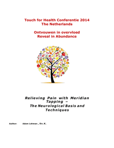 Relieving Pain with Meridian Tapping