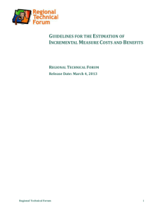 Guidelines for the Estimation of Incremental Measure Costs and