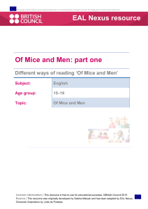 Different ways of reading Of Mice and Men - EAL Nexus