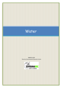 Water study notes - Riverina Environmental Education Centre
