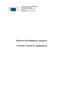TAXUD Software Development Categories_v1.01