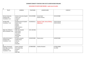 Learning Disability Strategic and Acute Liaison