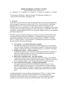 Radio Occultation Activities At NASA