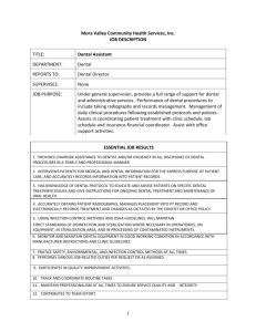 Mora Valley Community Health Services, Inc. JOB DESCRIPTION