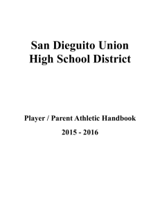 Player & Parent Handbook - San Dieguito Union High School District