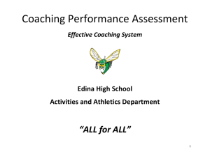 Head Coach Assessment Rubric