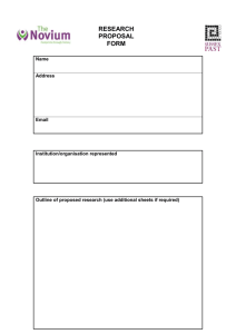 Research Proposal Form