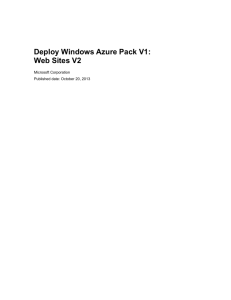 Configure Windows Azure Pack: Web Sites