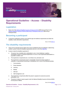 Access - Disability Requirements