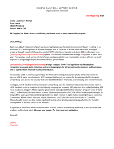 Template letter of support - Product Stewardship Institute