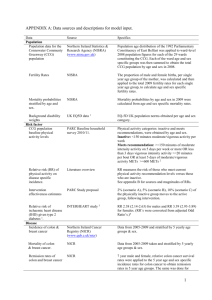 APPENDIX A: Data sources and descriptions for model input. Data