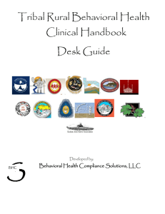 Tribal Rural Behavioral Health Clinical Handbook