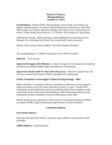 Board of Trustees Meeting Minutes October 15, 2014 In Attendance