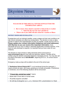 skyview late-start schedule - Northshore School District