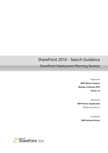 SharePoint 2010 - Search guidance